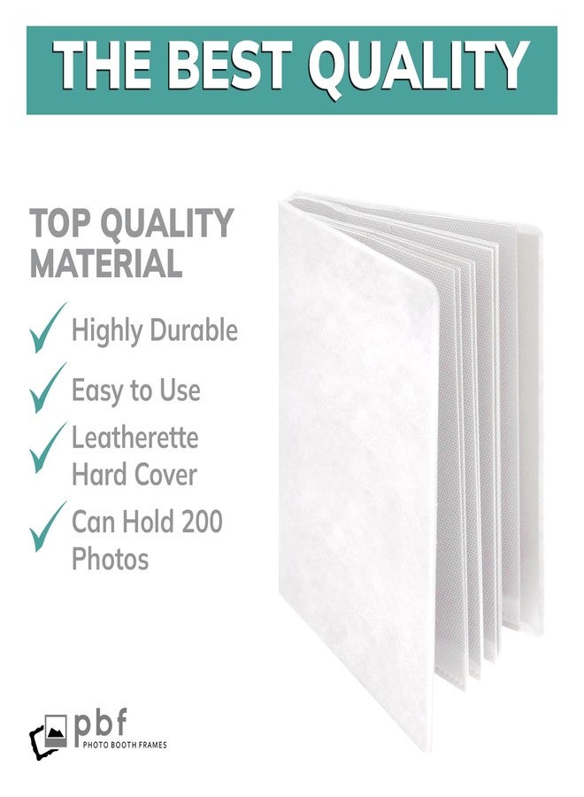 pbf PHOTO BOOTH FRAMES PBF Photo Booth Album | 2x6 Album w/ Sleeves | 2x6 Strips Memory Book | Wedding Photo Strip Album | 100 Pages, Holds 200 Photos (White, 1-Pack) - Image 4
